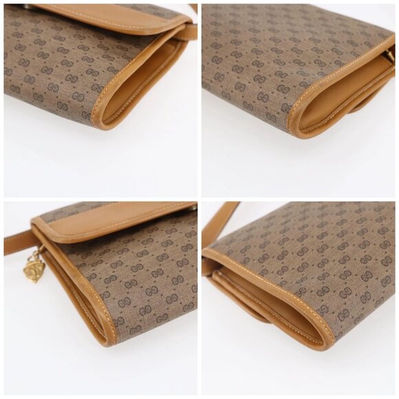 GUCCI Micro GG Supreme Shoulder Bag PVC Beige Gold 004 89 0265 Auth ki6121 - Picture 14 of 16